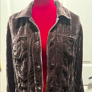 Vintage J. Jill petite small silky velvet lightweight jacket